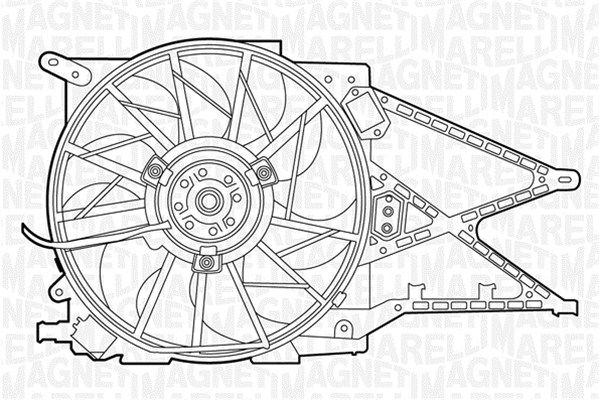 MAGNETI MARELLI ventiliatorius, radiatoriaus 069422433010